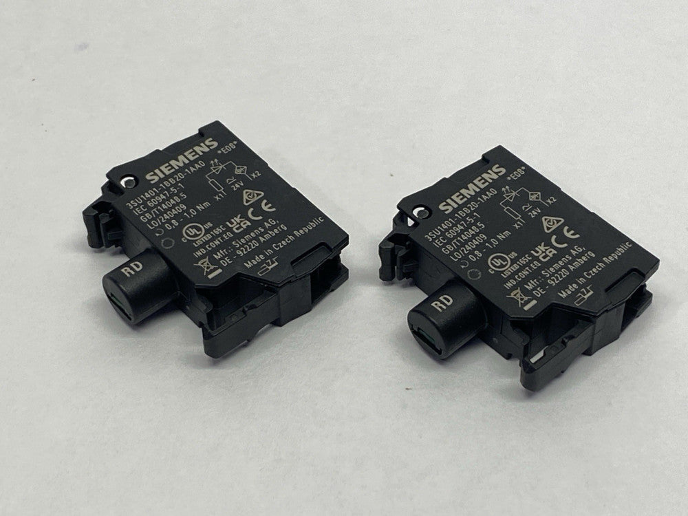 Siemens 3SU1401-1BB20-1AA0 LED Contact Module LOT OF 2
