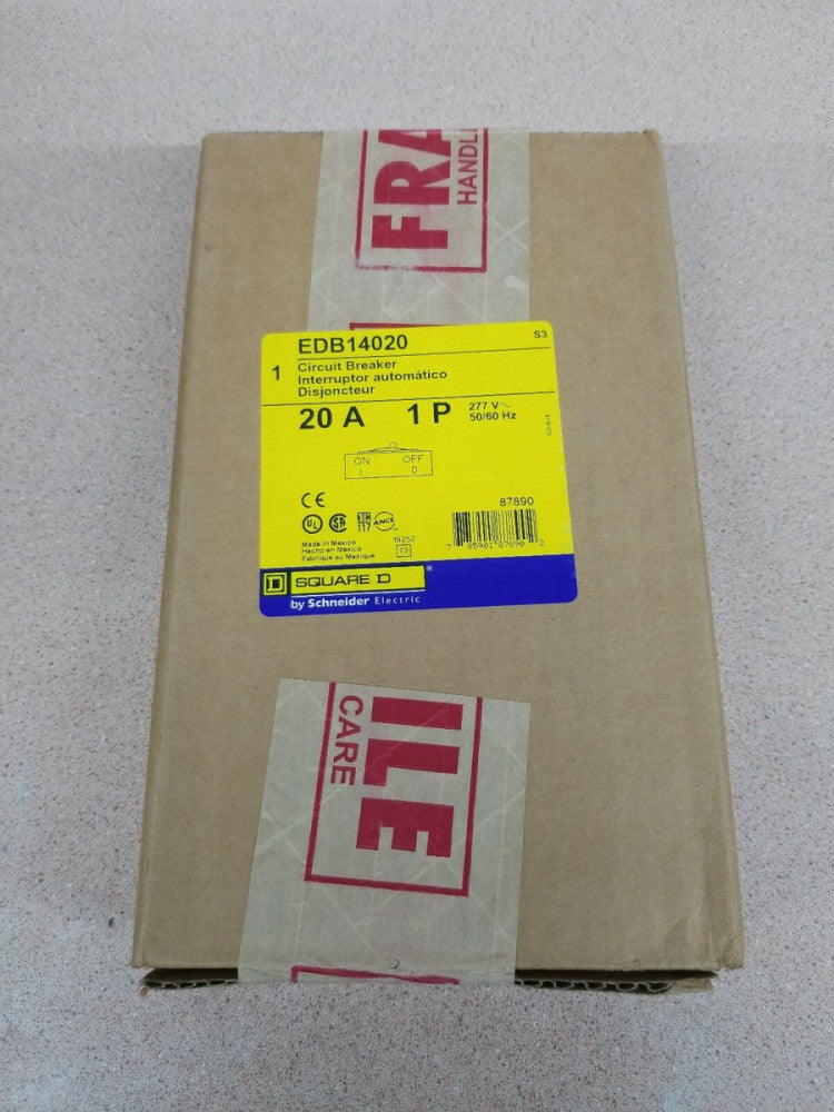 SQUARE D Circuit Breaker EDB14020 20A 277V 1P NEW