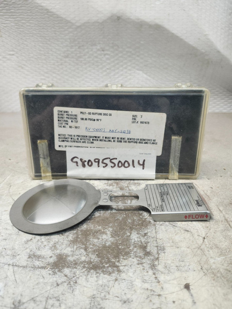 NEW IN BOX FIKE RUPTURE DISC SIZE 2'' TYPE POLY-SD CS