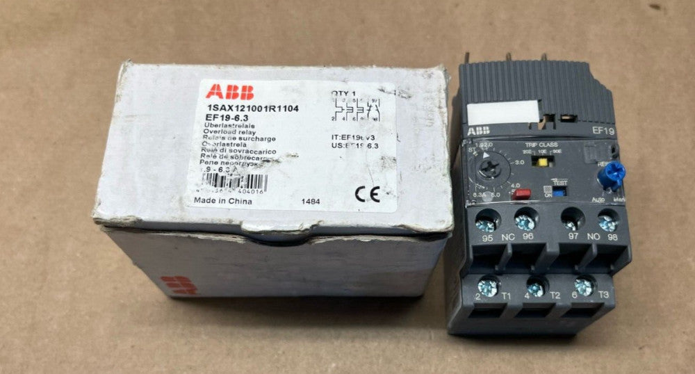 ABB 1SAX121001R1104 EF19-6.3 Overload Relay