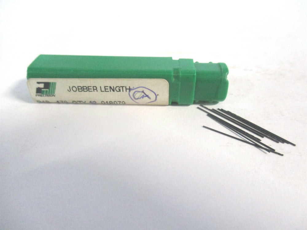 Precision Twist Drill (018079) 1/8" x 3/4" #79 118° HSS RH Jobber Drill - Qty 9