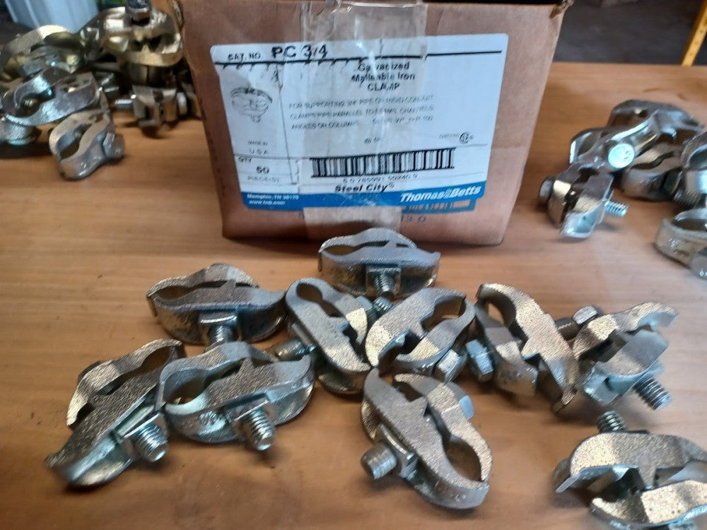 NEW (Lot of 10) Steel City PC 3/4" Parallel Conduit Beam to Pipe Clamps 