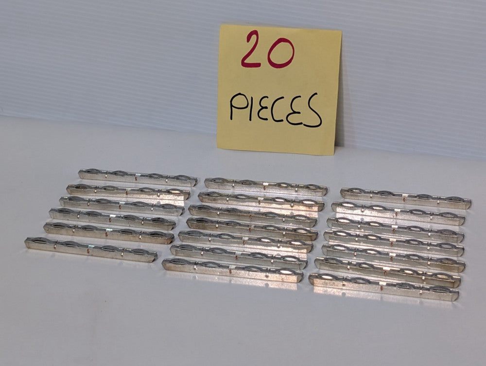 Lot of 20 Unbranded 4 Spring Contact Rails, 4" Overall Length, Tension Holder