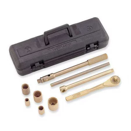 Ampco Safety Tools W-290 1/2" Drive Socket Set Sae 9 Pieces 1/2 In To 1 1/4 In