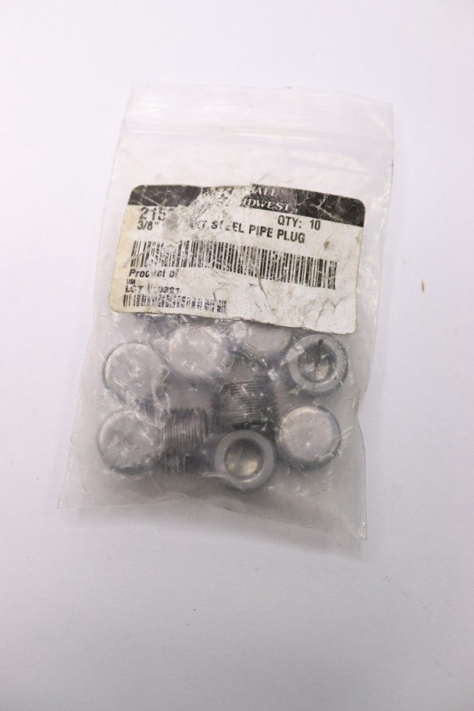(5-Pk) Kimball Midwest Hex Countersunk Plug 304 Stainless Steel 1/8" MNPT 