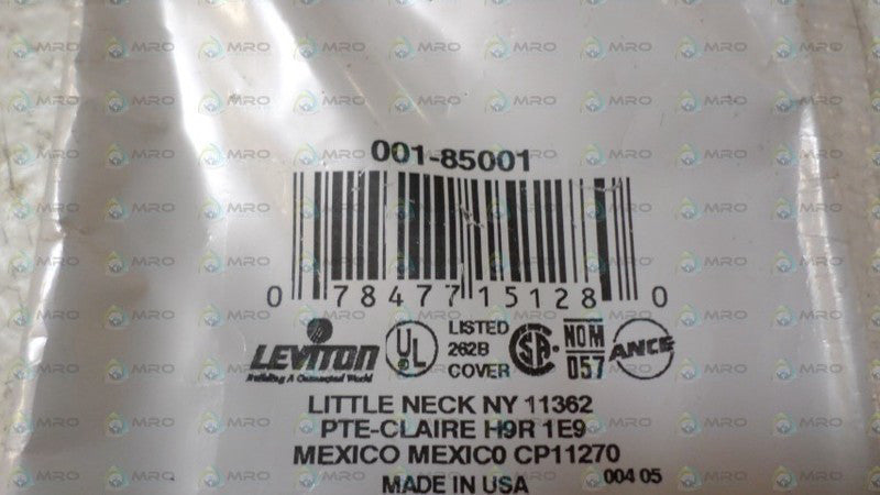 LEVITON 001-85001 SINGLE BROWN COVER SWITCH WALLPLATE  NSMP