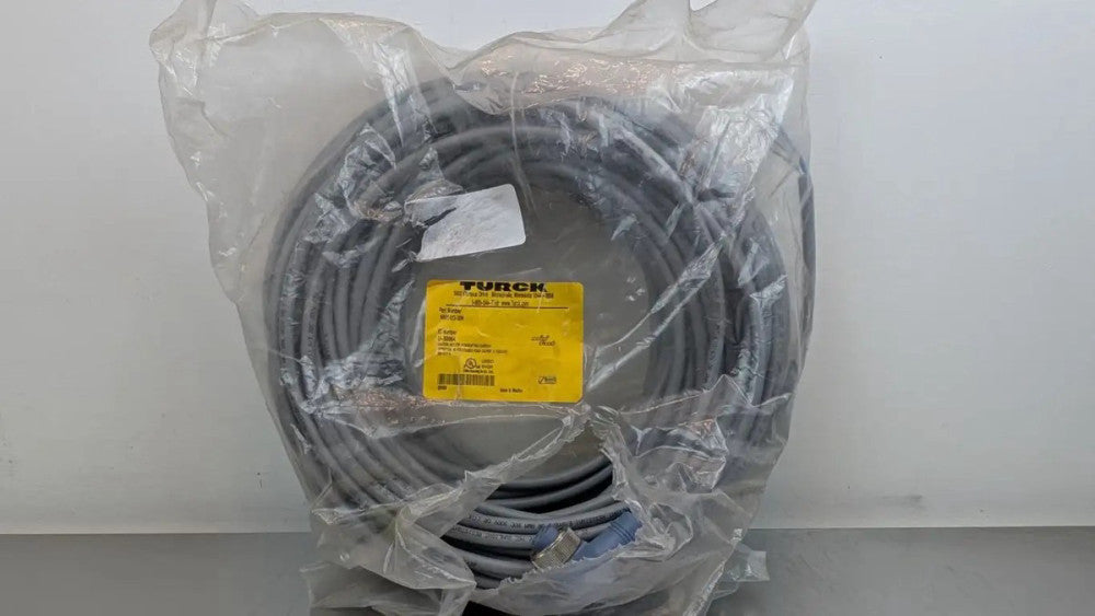 Turck WKM 572-35M Cable U-58964 35m/114ft 90° Male/Female 7/8" Gray 300V 4A