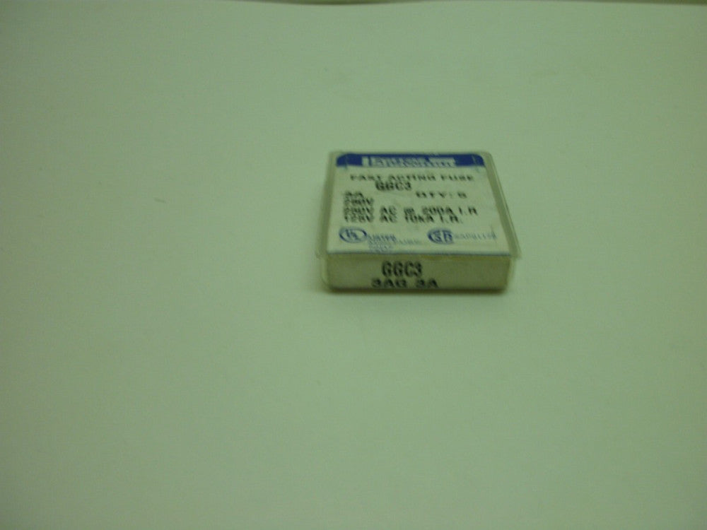 FERRAZ SHAWMUT GGC3 FAST ACTING FUSE 3 AMP 250 VAC GLASS 1-(BOX OF 5) NEW IN BOX
