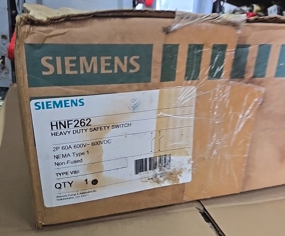 NEW OLD STOCK SIEMENS HNF262 60A 1PH 600V NON FUSED HEAVY DUTY SWITCH