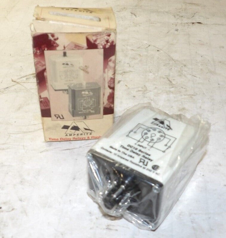 NEW AMPERITE DC10 ADJUSTABLE TIME DELAY ON RELAY 10 AMP 120 VAC 120AP .1-6SDC