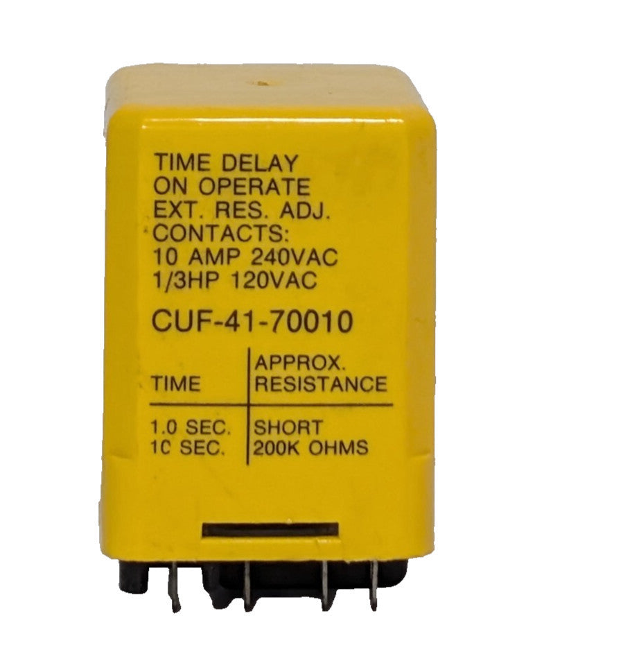 Potter + Brumfield CUF-41-70010 Time Delay Relay 120VAC, 10-Pin, 1/3HP