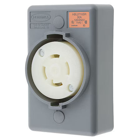 Hubbell Wiring Device-Kellems Hbl2710sr Locking Receptacle, L14-30R, 30 A,