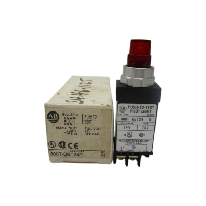 ALLEN BRADLEY 800T-QST24R SER. N 24VAC/DC (WH) NSMP