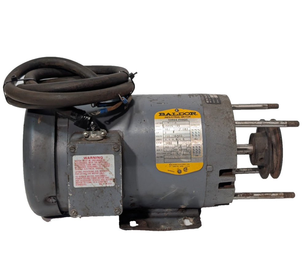 Baldor CJM3158 Industrial Motor 3HP 3 Phase 3450 RPM 208-230/460V