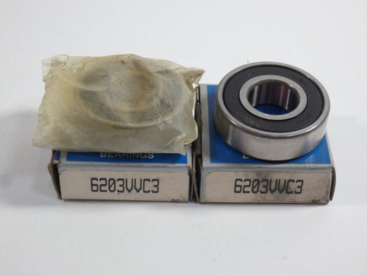 *Lot of 2* NSK 6203VVC3 Deep Groove Ball Bearing Single Row - NEW Surplus!