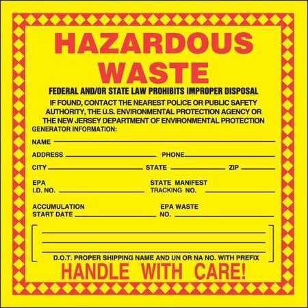 Accuform Mhzwnjpsp Dot Handling Label, Paper, 6" W, 6" H