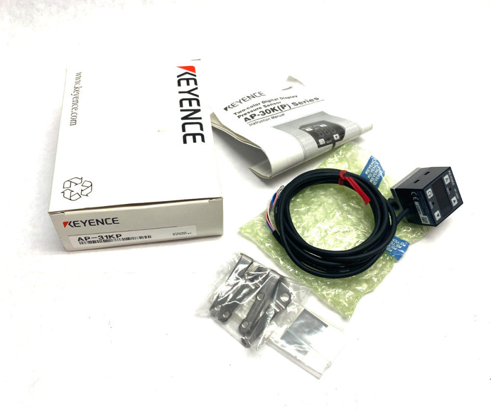 Keyence AP-31KP Negative Pressure Sensor 3-1/2 Digit, 2-Color, 7-Segment LED