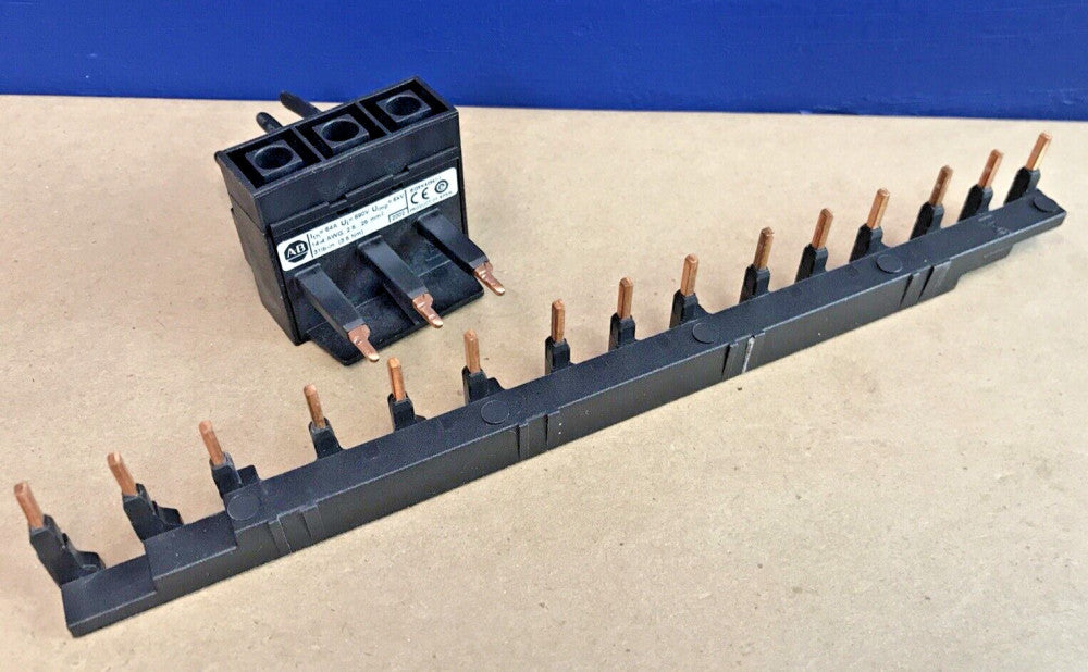 ALLEN BRADLEY 140M-C-W455N Circuit Breaker Busbar & 140M-C-WTEN Feeder Terminal