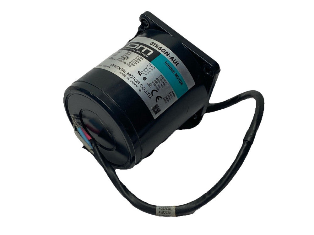 Oriental Motor 3TK6GN-AUL Torque Motor 900RPM 0.34A 60V 6W 1/125HP 1PH