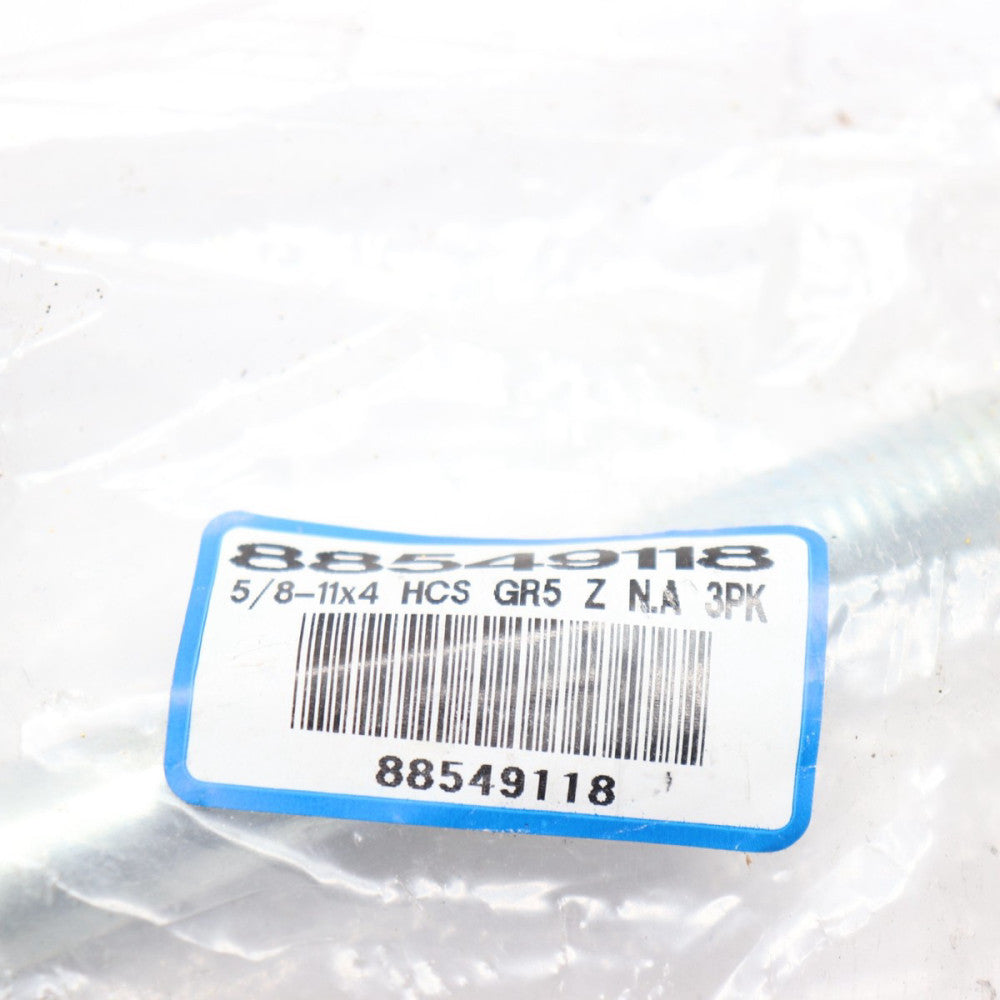 Hex Head Cap Screw Grade 5 Zinc-Plated Steel 5/8-11 x 4" 88549118