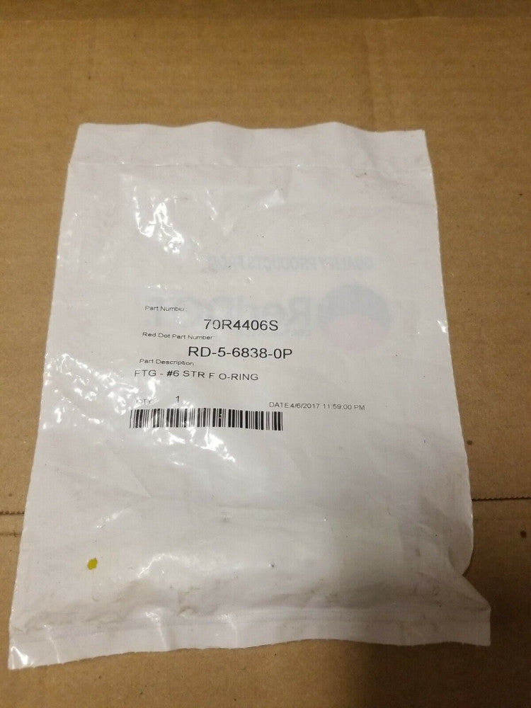 RedDot  Fitting Steel #6 Female STR  F O-Ring 70R4406S (NOS)              (a1-2)