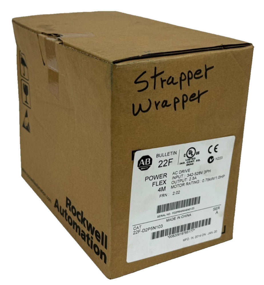 NEW ALLEN BRADLEY 22F-D2P5N103 POWERFLEX 4M 1.0HP SER. A 22FD2P5N103