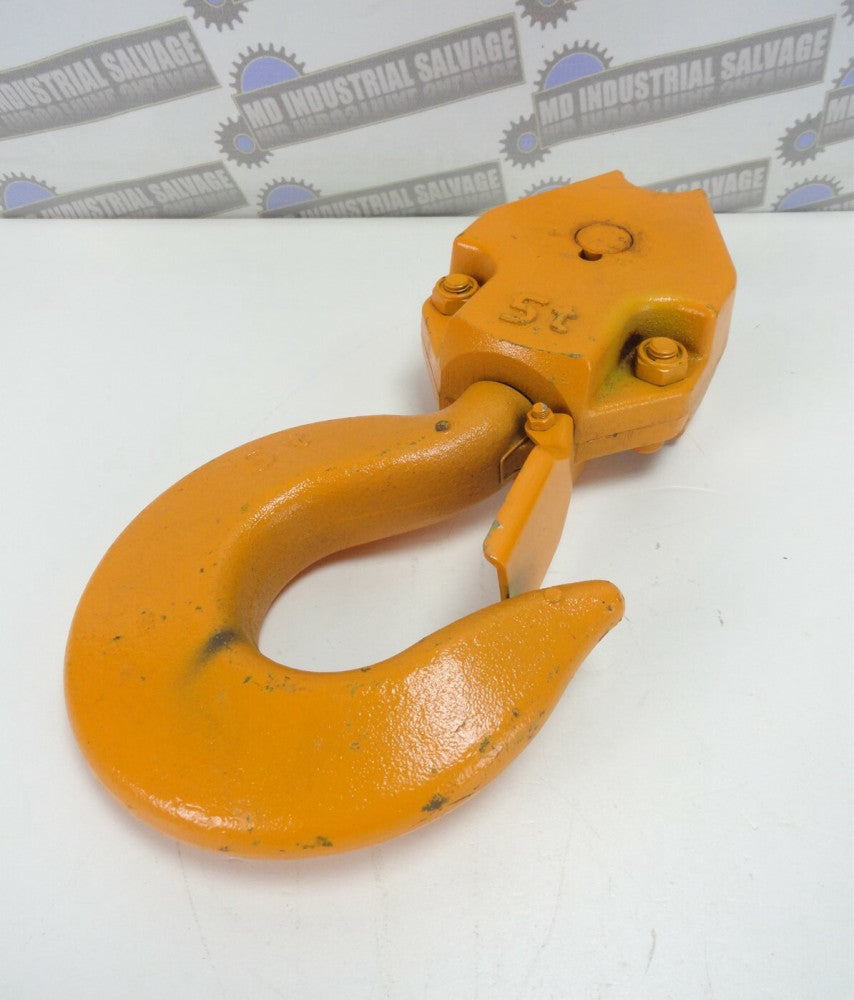 KITO 5 Ton Shackle Assembly with Swivel Hook and Attached Block (NEW)