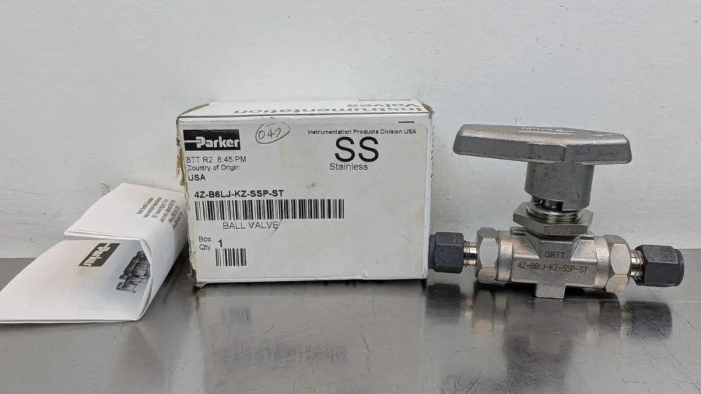 Parker 4Z-B6LJ-KZ-SSP-ST Stainless Steel Ball Valve 1/4" 6000 PSI