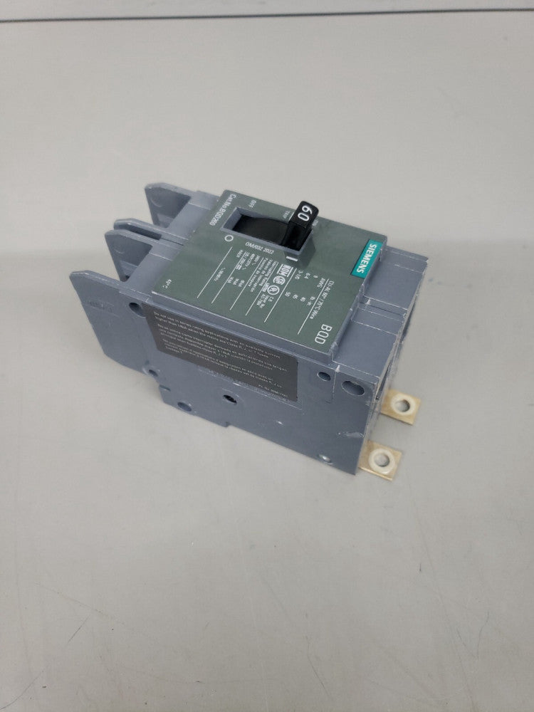 BQD260 Siemens Circuit Breaker 2 Pole 60 Amp 277/480V NEW TAKE OUT