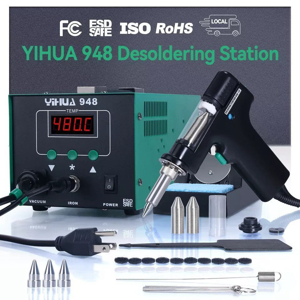 YIHUA 948 Desoldering Station 90W Digital Desoldering Gun Pump Soldering Station