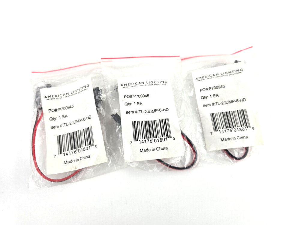 3pcs American Lighting TL-2JUMP 6-HD Tape-to-Tape Jumper 6"