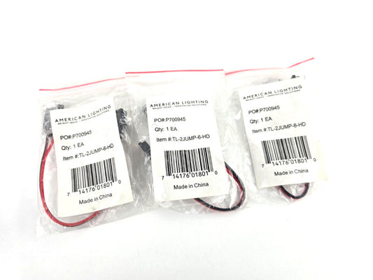 3pcs American Lighting TL-2JUMP 6-HD Tape-to-Tape Jumper 6"