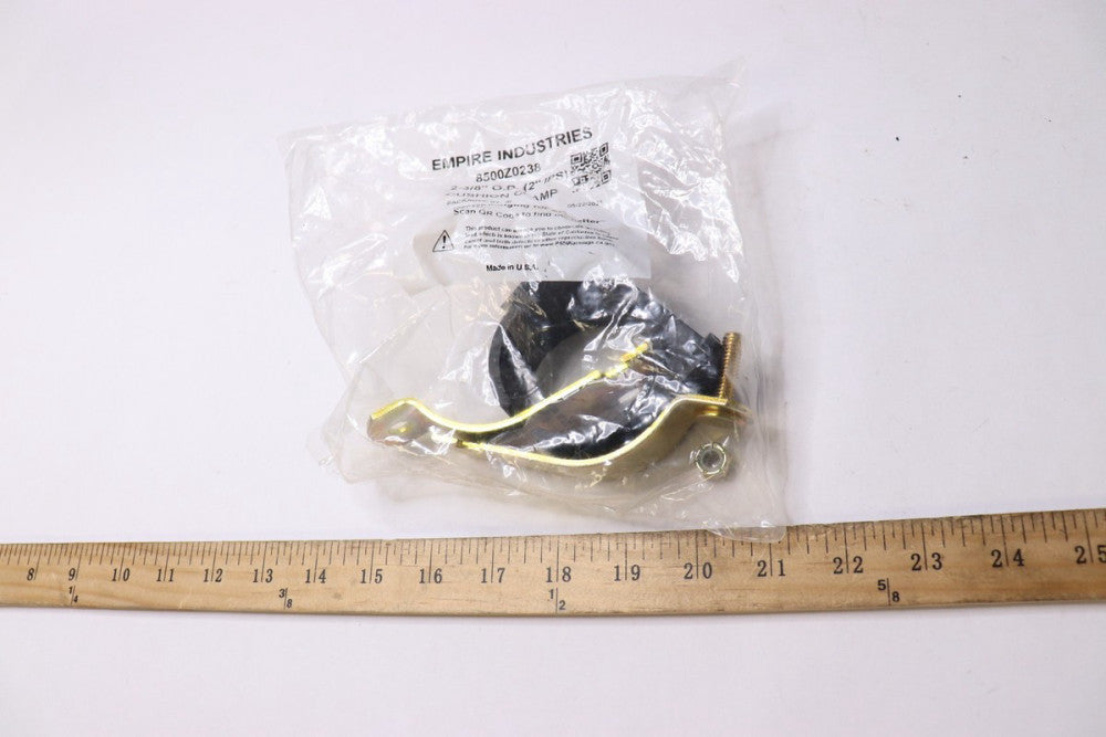 Empire Industries Cushioned Clamp 316SS 3/8" Tube 8500Z0238