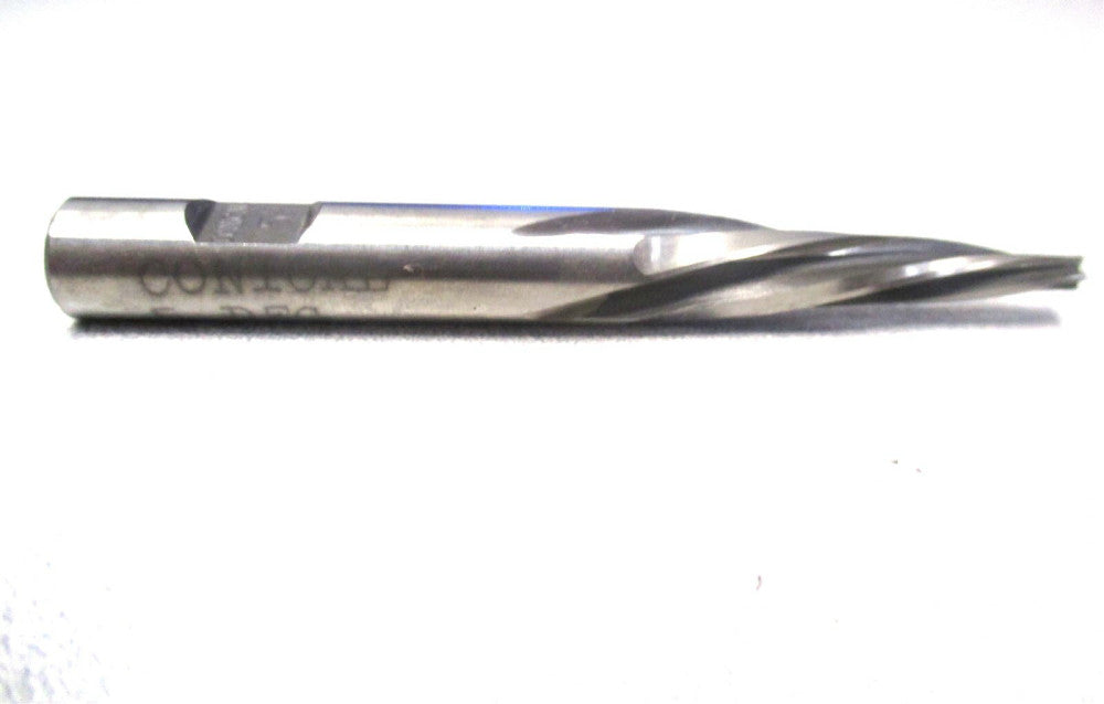 Conical (LE-204) 19/64 x 3-1/4 3-Flute 5° Angle/Side LH HSS Tapered End Mill