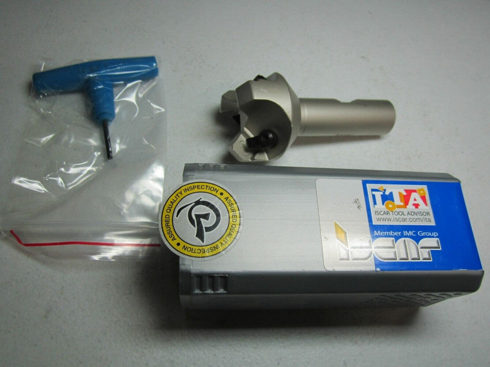 Iscar 45° Lead Angle 1-1/4" to 1.8" Cut 3/4" Shank Indexable & Chamfer End Mill