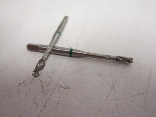 4-40 UNC HSSE 2B Green Band Modified Bottoming Chamfer Carbon Steel Tap - Qty 2
