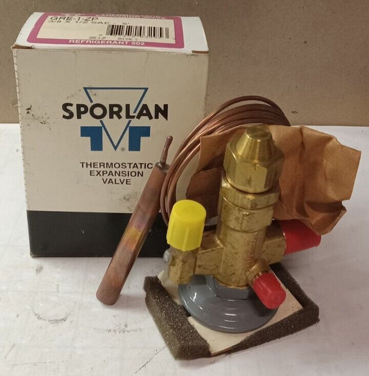 NEW SPORLAN GRE-1-ZP THERMOSTATIC EXPANSION VALVE 3/8 X 1/2 SAE - 5'