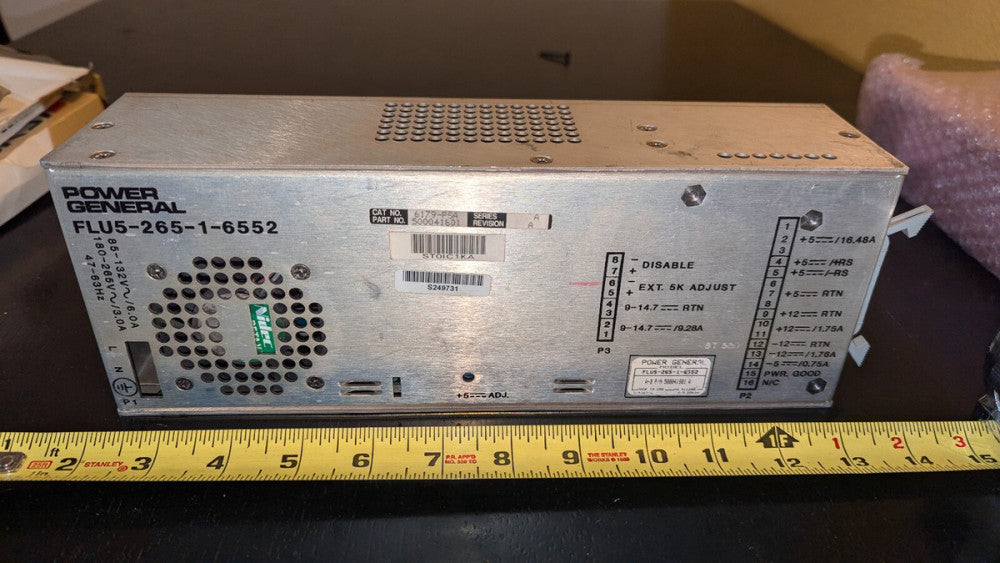 Power General FLU5-265-1-552 Power Supply ±5V ±12V 9-14.7V 6179-PSA 500041801-A