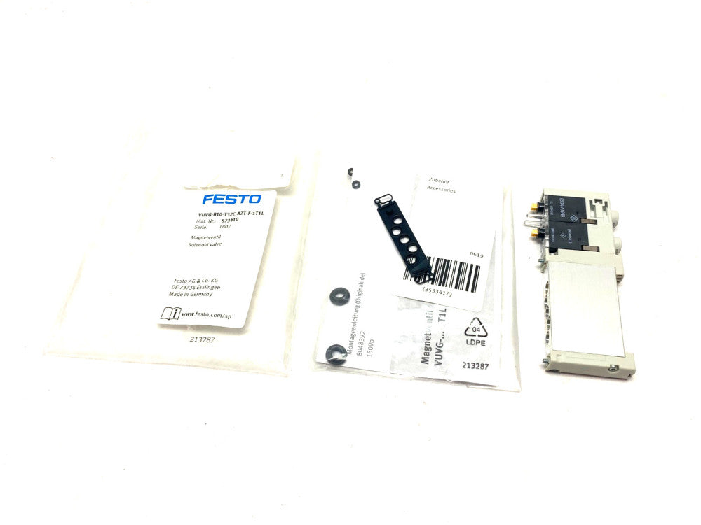 Festo VUVG-B10-T32C-AZT-F-1T1L Solenoid Valve 2-Way Monostable Closed, 573410