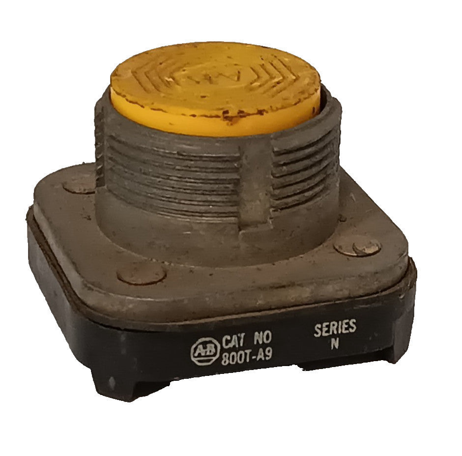 Allen-Bradley 800T-A9 Series N Yellow Flush Push Button Switch Module