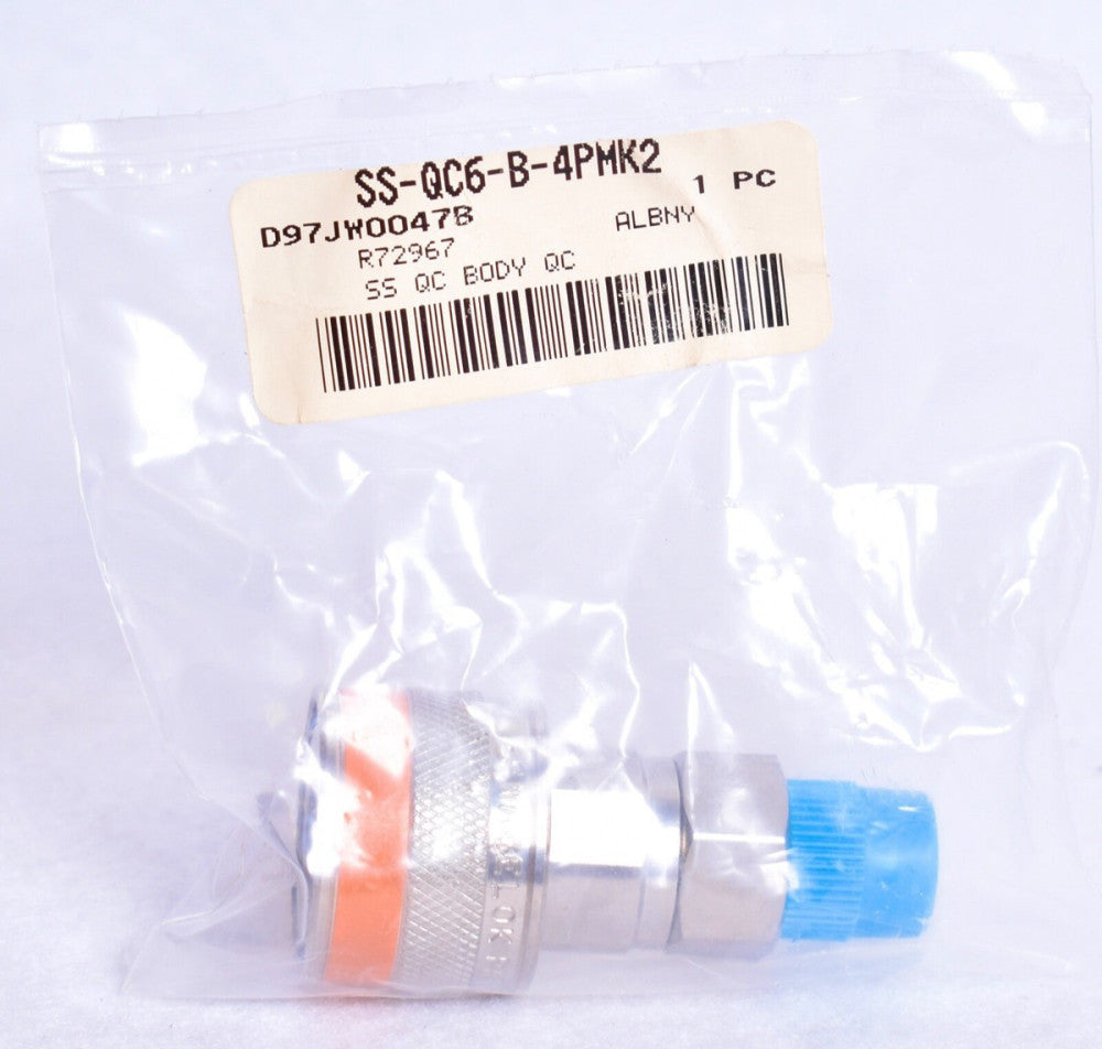 Swagelok Quick Connect Body  SS-QC6-B-4PMK2  Factory Sealed