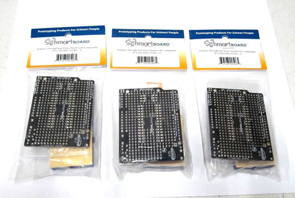 Schmartboard 206-0002-02 0.65mm Pitch SOIC SMT to DIP Arduino Shield Kit - 3 QTY