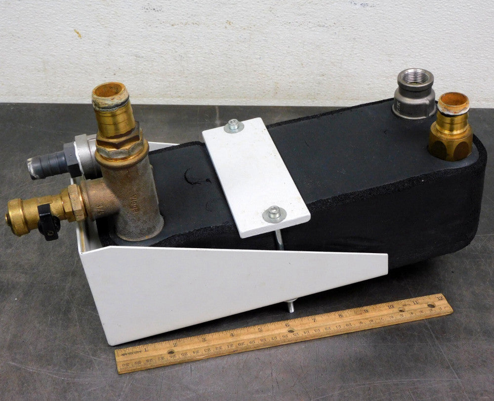 Unbranded Black Heat Exchanger 1" NPT w/ 90° Angle Mounting Bracket