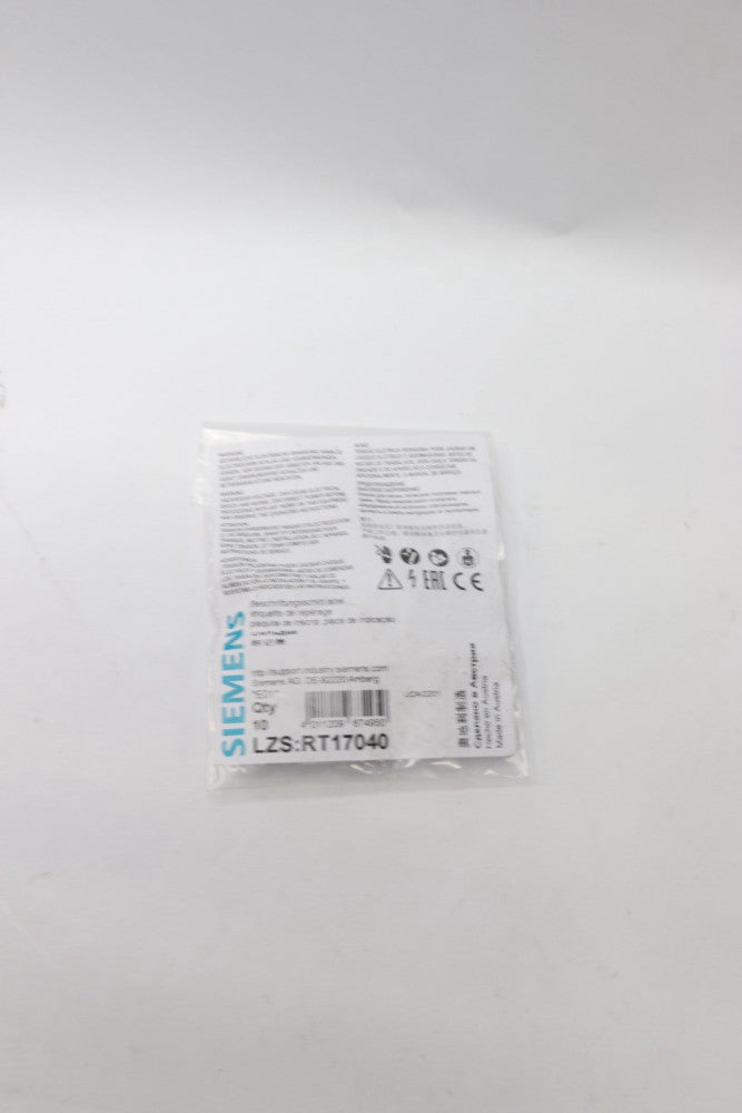 (10-Pk) Siemens Inscription Plate 15mm LZS:RT17040