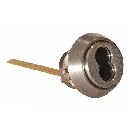 Best 12E72s2rp619 Rim Cylinder, Satin Nickel, 0 Pins