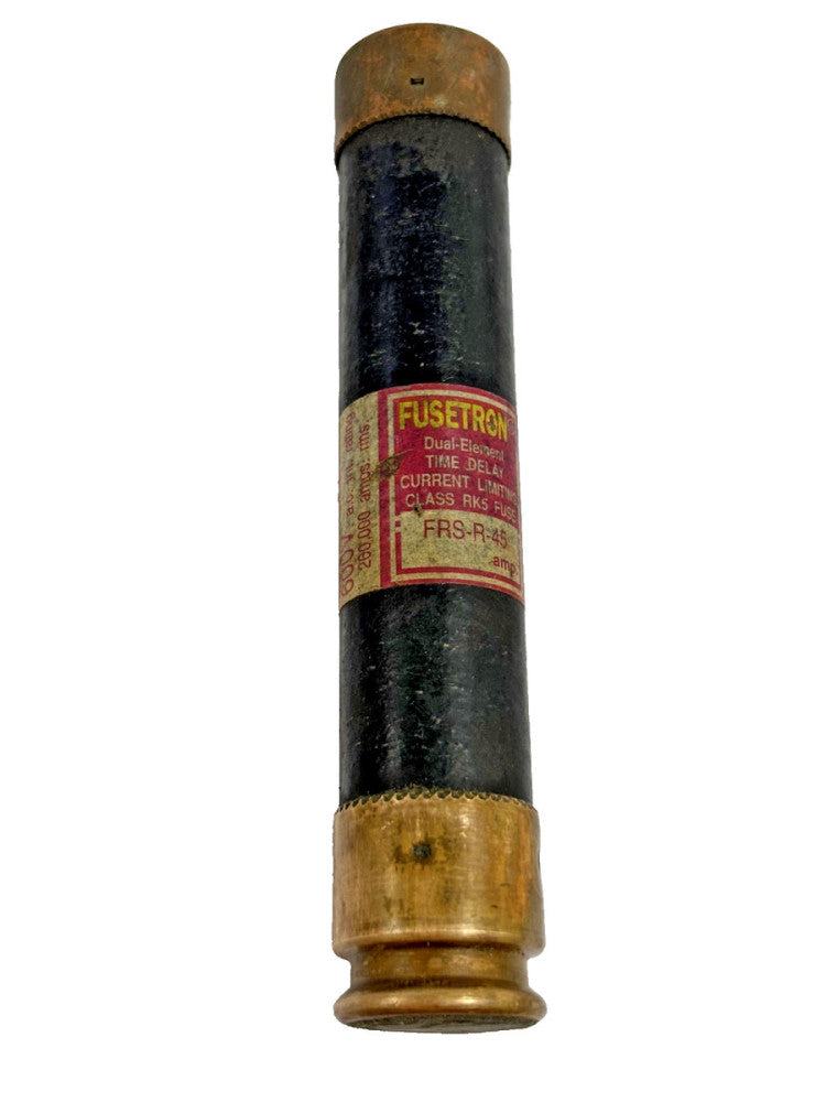 BUSSMAN FUSETRON FRS-R-45 CLASS RK5, TIME DELAY, DUAL ELEMENT FUSE, 45A, 600VAC