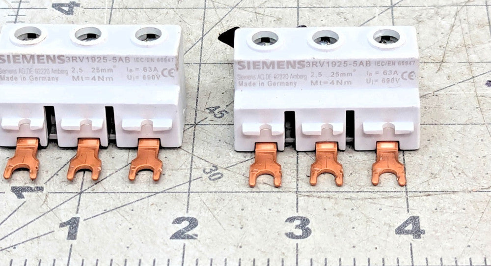 2-Pack Siemens 3RV1925-5AB Siemens 3 Phase Busbar WORKING PULL [Z3B7]#42
