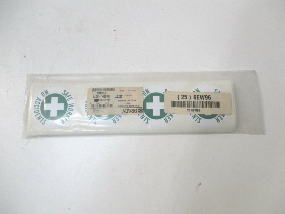 Brady (49577) 2" x 2" Hard Hat Label for Safety and Awareness 4ct - Lot of 25