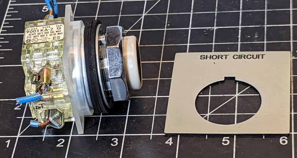 Square D Black Push Button Switch & (2) 9001 KA-2 Series G NEW TAKE-OUT [OF40]