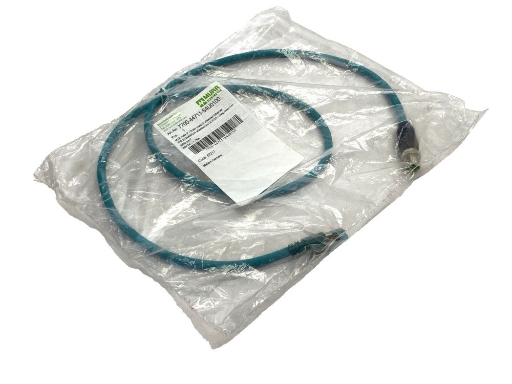 Murrelektronik 7700-44711-S4U0100 Double-Ended M12 M to RJ45 Ethernet Cordset 1m